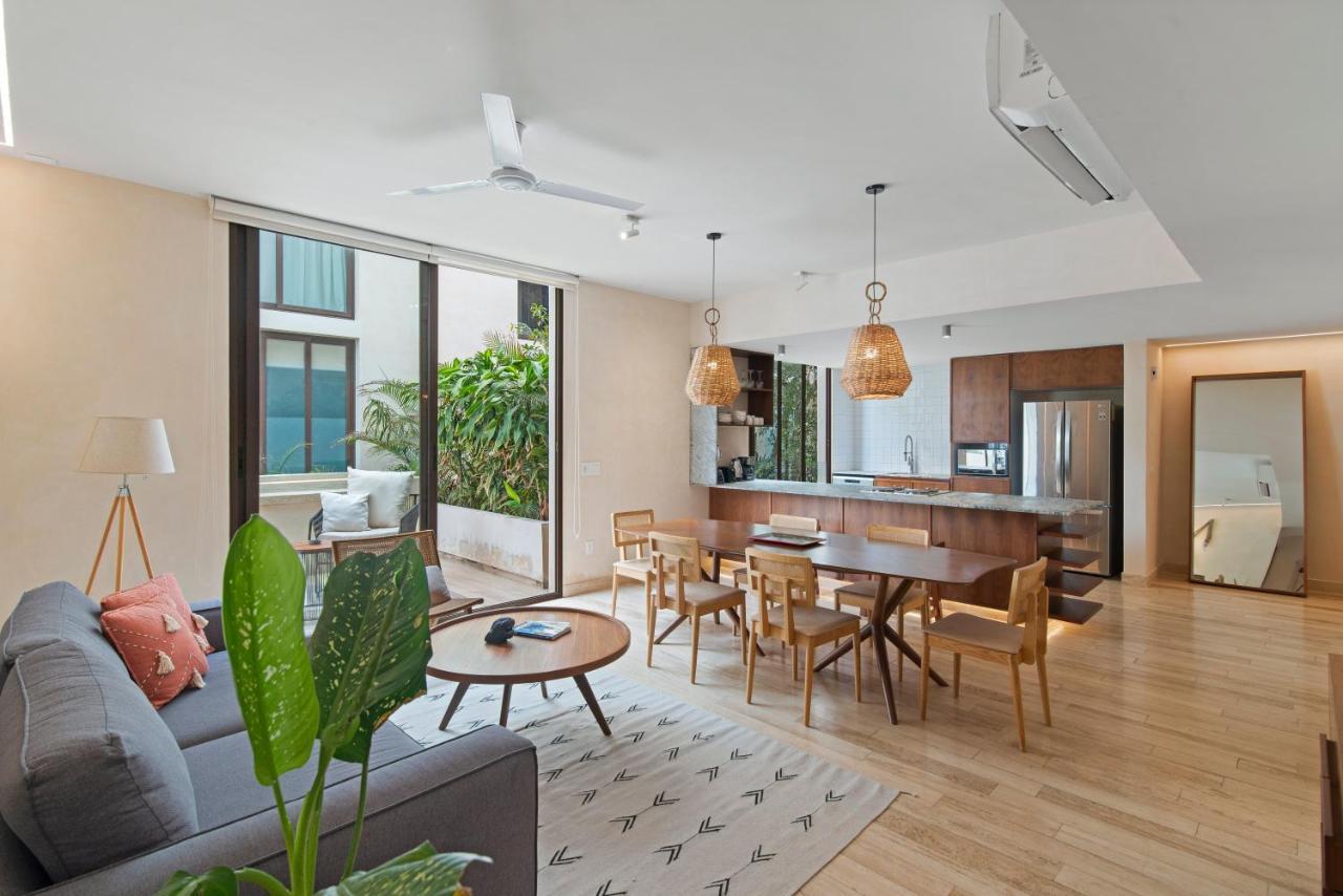 205 Perfect Location 3 Bedrooms Apartment Tulum Pueblo Buitenkant foto